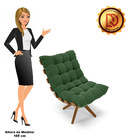 Kit 02 Poltronas Giratória Costela Suede Base Madeira Ma30 -