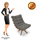 Kit 02 Poltronas Giratória Costela Suede Base Madeira Ma30 -