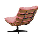 Kit 02 Poltronas Giratória Costela Suede Base Metálica Preto