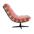 Kit 02 Poltronas Giratória Costela Suede Base Metálica Preto