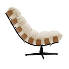 Kit 02 Poltronas Giratória Costela Suede Base Metálica Preto