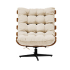 Kit 02 Poltronas Giratória Costela Suede Base Metálica Preto