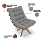 Kit 02 Poltronas Giratória Costela Veludo Luxo Base Madeira M