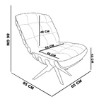 Kit 02 Poltronas Giratória Costela Veludo Luxo Base Madeira M