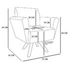 Kit 02 Poltronas Giratória Dora Suede Base Madeira Mm30 D'ros