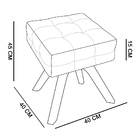 Kit 02 Poltronas Giratória Elisa E 01 Puff Suede Base Madeira