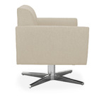 Kit 02 Poltronas Giratória Elisa Linho Base Estrela Cromado -