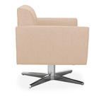 Kit 02 Poltronas Giratória Elisa Linho Base Estrela Cromado -