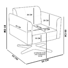 Kit 02 Poltronas Giratória Elisa Linho Base Estrela Cromado -