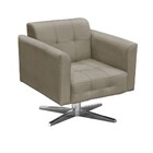 Kit 02 Poltronas Giratória Elisa Suede Base Estrela Cromado D