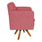 Kit 02 Poltronas Giratória Emília Suede Com Strass Base Madei