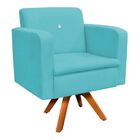 Kit 02 Poltronas Giratória Emília Suede Com Strass Base Madei