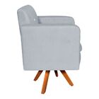 Kit 02 Poltronas Giratória Emília Suede Com Strass Base Madei