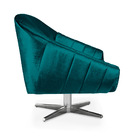 Kit 02 Poltronas Giratória Giovana Acetinado Base Cromada - D