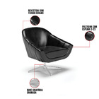 Kit 02 Poltronas Giratória Giovana Corano Base Cromada D03 -