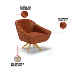 Kit 02 Poltronas Giratória Giovana Corano Base Madeira Ma30 D