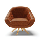 Kit 02 Poltronas Giratória Giovana Corano Base Madeira Ma30 D