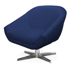 Kit 02 Poltronas Giratória Giovana Corino Azul Marinho Base C