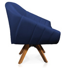 Kit 02 Poltronas Giratória Giovana Corino Azul Marinho Base M