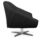 Kit 02 Poltronas Giratória Giovana Corino Base Cromada D03 -