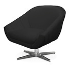 Kit 02 Poltronas Giratória Giovana Corino Base Cromada D03 -