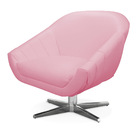 Kit 02 Poltronas Giratória Giovana Corino Base Cromada - D'ro