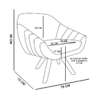 Kit 02 Poltronas Giratória Giovana Corino Base Madeira Mm30 -