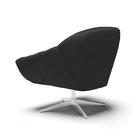 Kit 02 Poltronas Giratória Giovana Corino Preto Base Cromada