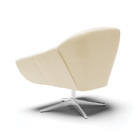 Kit 02 Poltronas Giratória Giovana Linho Base Cromada D03 - D