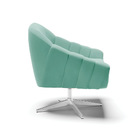 Kit 02 Poltronas Giratória Giovana Suede Base Cromada D03 - D