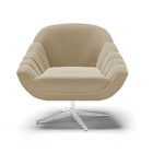 Kit 02 Poltronas Giratória Giovana Suede Base Cromada D03 - D