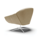 Kit 02 Poltronas Giratória Giovana Suede Base Cromada D03 - D