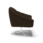 Kit 02 Poltronas Giratória Giovana Suede Base Cromada D03 - D