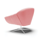 Kit 02 Poltronas Giratória Giovana Suede Base Cromada D03 - D