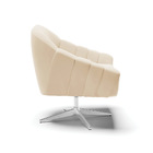 Kit 02 Poltronas Giratória Giovana Suede Base Cromada D03 - D