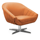 Kit 02 Poltronas Giratória Giovana Suede Base Cromada - D'ros