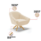 Kit 02 Poltronas Giratória Giovana Suede Base Madeira Ma30 D0