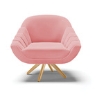 Kit 02 Poltronas Giratória Giovana Suede Base Madeira Ma30 D0