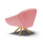 Kit 02 Poltronas Giratória Giovana Suede Base Madeira Ma30 D0