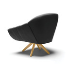 Kit 02 Poltronas Giratória Giovana Suede Base Madeira Ma30 D0