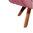 Kit 02 Poltronas Giratória Giovana Suede Base Madeira Mm30 D0