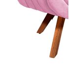 Kit 02 Poltronas Giratória Giovana Suede Base Madeira Mm30 D0