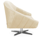 Kit 02 Poltronas Giratória Giovana Veludo Base Cromada D03 -