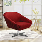 Kit 02 Poltronas Giratória Giovana Veludo Base Cromada - D'ro