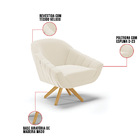 Kit 02 Poltronas Giratória Giovana Veludo Base Madeira Ma30 D