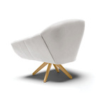 Kit 02 Poltronas Giratória Giovana Veludo Base Madeira Ma30 D