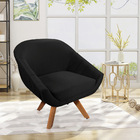 Kit 02 Poltronas Giratória Giovana Veludo Base Madeira Mm30 D