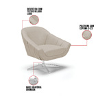 Kit 02 Poltronas Giratória Giovana Veludo Luxo Base Cromada -