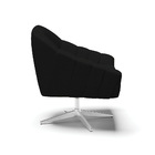 Kit 02 Poltronas Giratória Giovana Veludo Luxo Base Cromada -