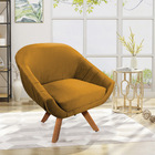 Kit 02 Poltronas Giratória Giovana Veludo Sisal Base Madeira